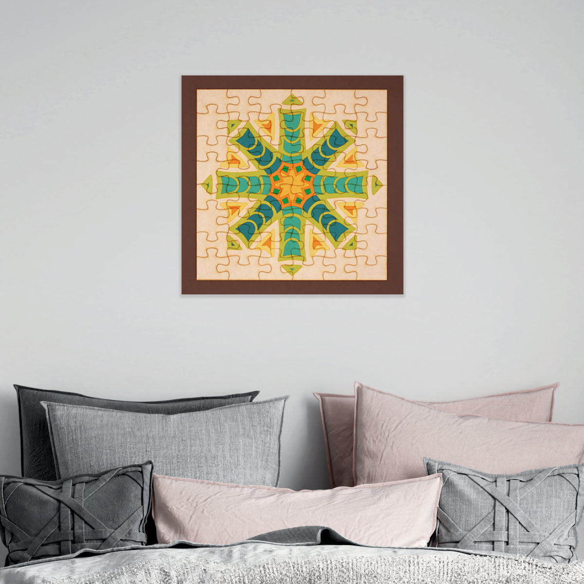 Rompecabezas mandalas para colorear - Mandala 8