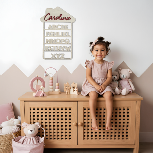 Abecedario bebé con nombre personalizado