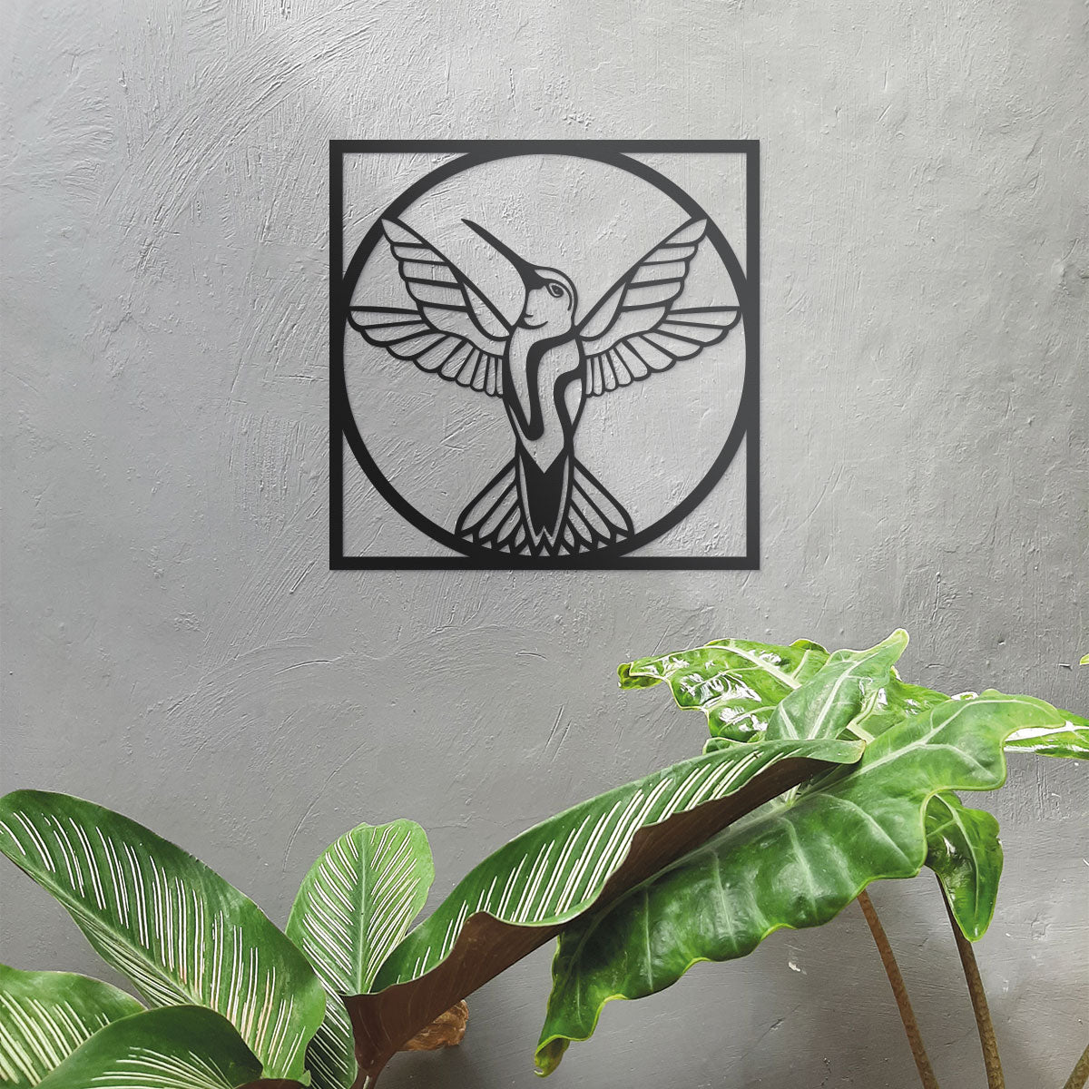 Colibrí volando - Cuadro decorativo en madera