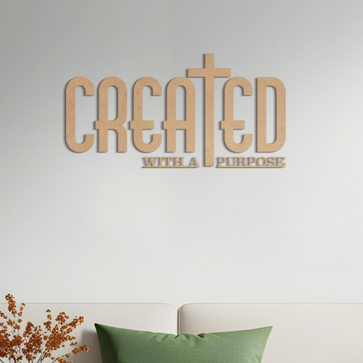Created with a purpose -  Frase religiosa