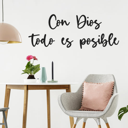 Con Dios todo es posible -  Frase religiosa