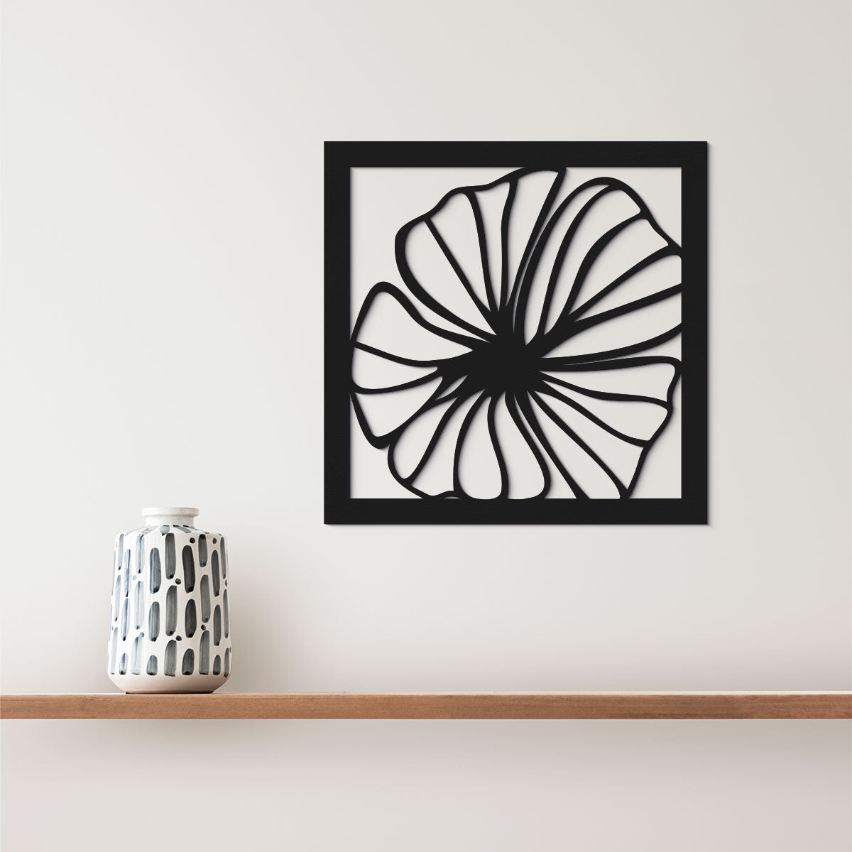 Flor abierta - Cuadro decorativo en madera