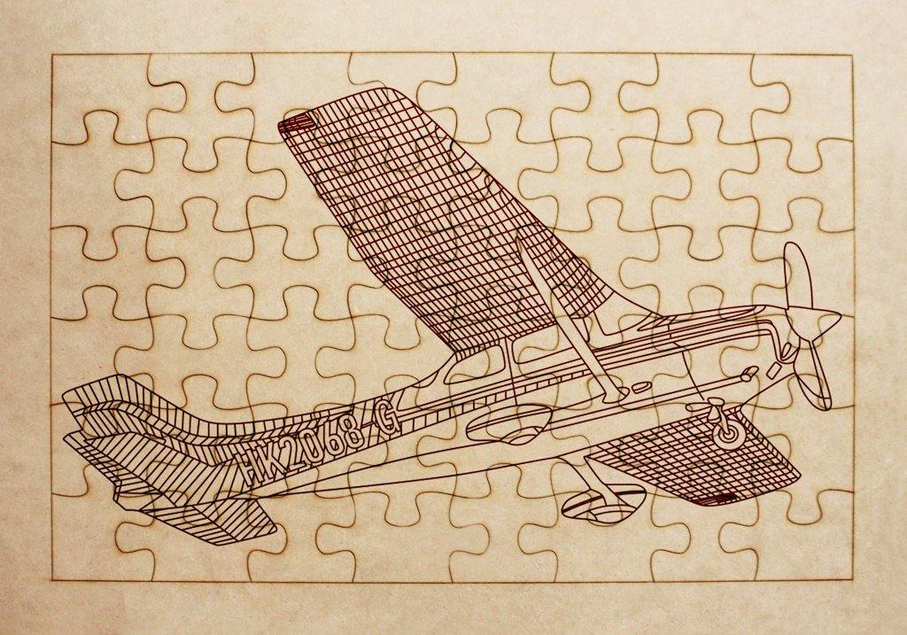 Rompecabezas para pintar - Avión - FABRITECA