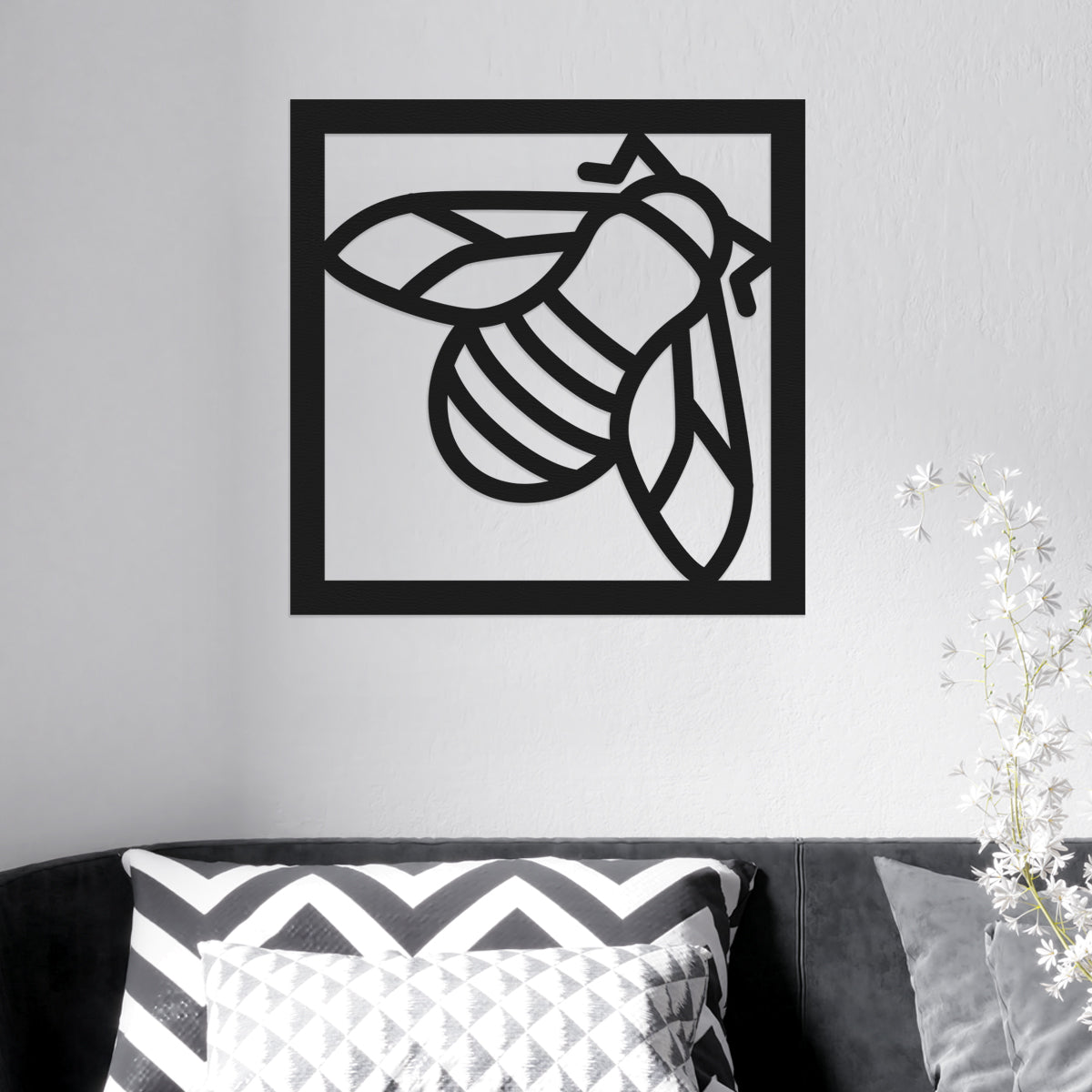 Abeja volando - Cuadro decorativo en madera