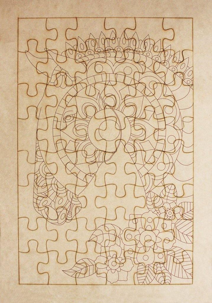 Rompecabezas para pintar - Caballo mandala - FABRITECA