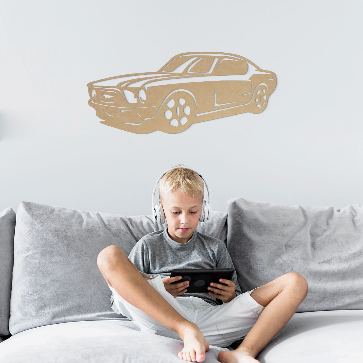 Carro - Figura decorativa en madera