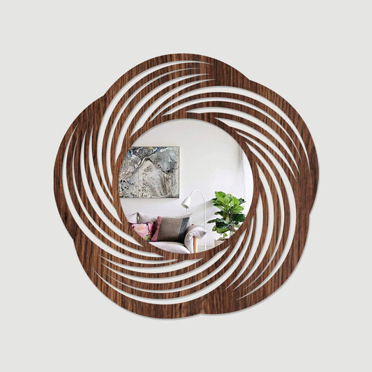 Flor - Espejo decorativo en madera