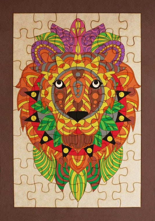 Rompecabezas para pintar - León mandala - FABRITECA