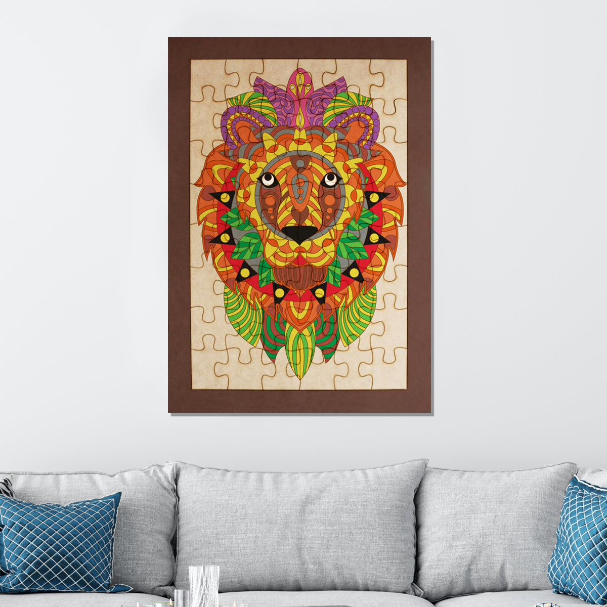 Rompecabezas para pintar - León mandala