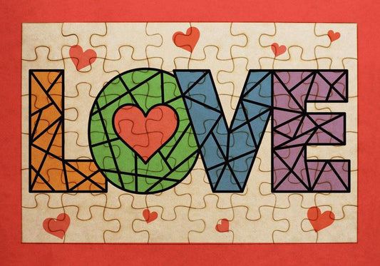 Rompecabezas para pintar -  LOVE palabra - FABRITECA