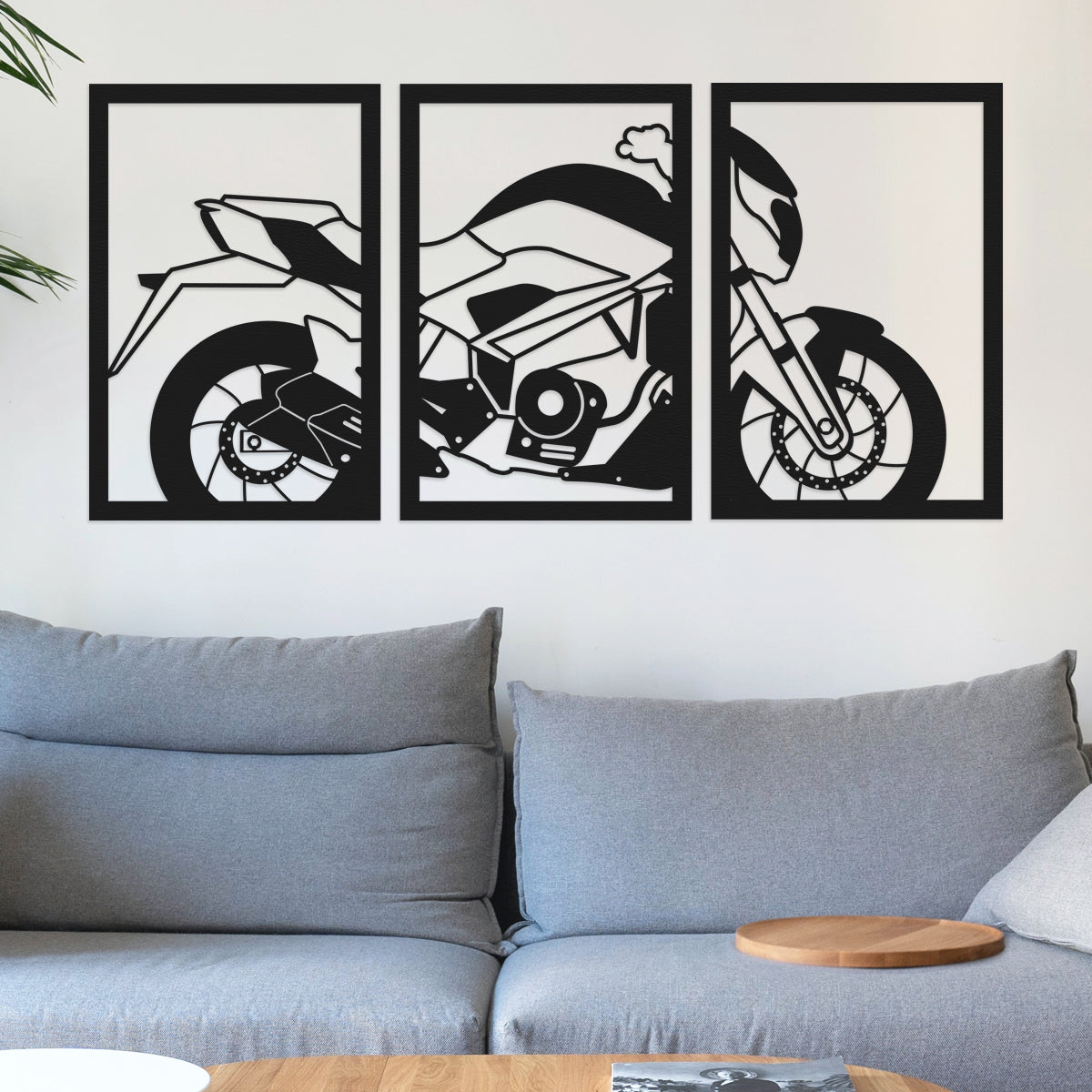 Moto - Cuadros trípticos modernos