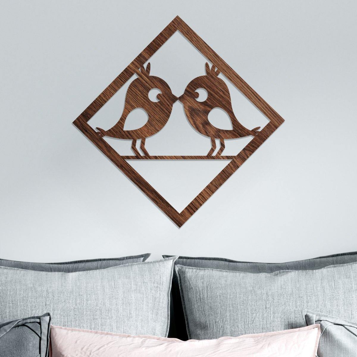 Pajaritos - Cuadro decorativo en madera - FABRITECA