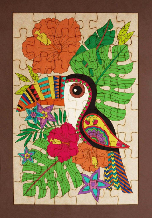 Rompecabezas para pintar - Tucán mandala - FABRITECA