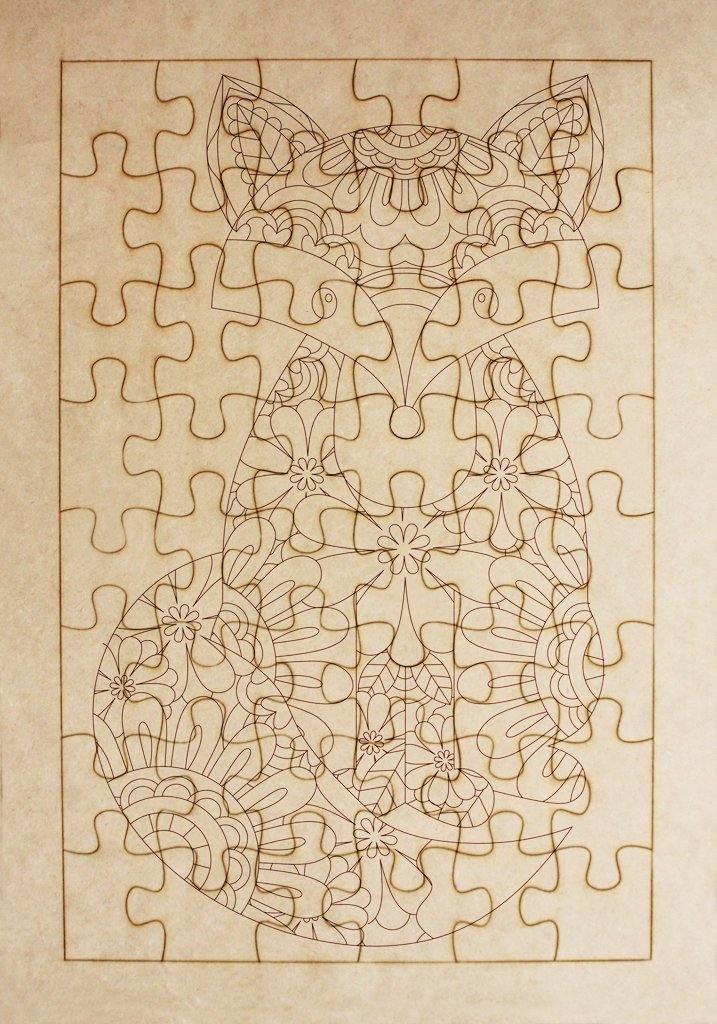 Rompecabezas para pintar - Zorrito mandala - FABRITECA